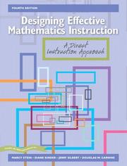 Cover of: Designing Effective Mathematics Instruction by Marcy Stein, Diane Kinder, Jerry Silbert, Douglas W. Carnine