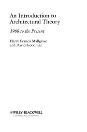 Cover of: An Introduction to Architectural Theory | Harry Francis Mallgrave