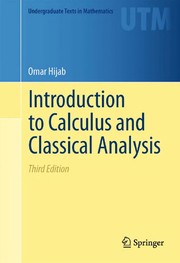 Cover of: Introduction to calculus and classical analysis | O. Hijab