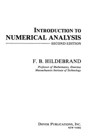 Cover of: Introduction to numerical analysis | Francis Begnaud Hildebrand