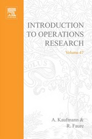 Cover of: Introduction to operations research | A. Kaufmann