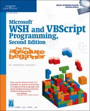 Cover of: Microsoft WSH and VBScript programming for the absolute beginner