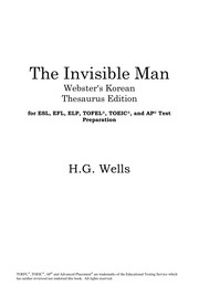 Cover of: The invisible man | H. G. Wells