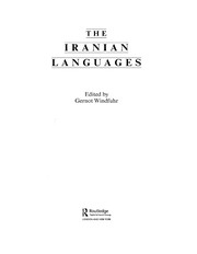The Iranian languages by Gernot Windfuhr
