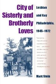 Cover of: City Of Sisterly And Brotherly Loves by Marc Stein