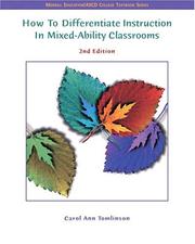 Cover of: How to Differentiate Instruction in Mixed Ability Classrooms (2nd Edition) (ASCD)