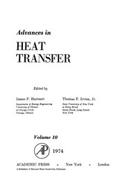 Cover of: Advances in heat transfer