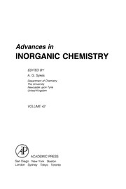 Cover of: Advances in inorganic chemistry.