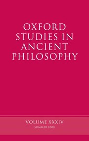 Cover of: Oxford studies in ancient philosophy | D. N. Sedley