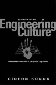 Cover of: Engineering Culture by Gideon Kunda