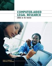 Cover of: Computer-Aided Legal Research on the Internet (2nd Edition) | Craig B. Simonsen