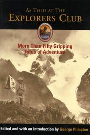 Cover of: As Told at the Explorers Club by George Plimpton