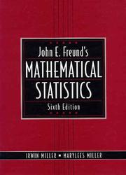 Cover of: John E. Freund's mathematical statistics. by Irwin Miller