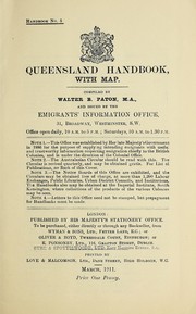 Cover of: Queensland handbook, with map | Great Britain. Emigrants