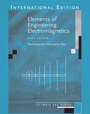 Cover of: ELEMENTS OF ENGINEERING ELECTROMAGNETICS