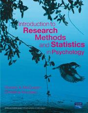 Cover of: An introduction to research methods and statistics in psychology