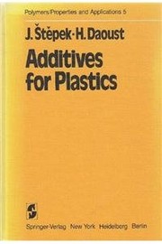 Cover of: Additives for plastics | Jiri St epek