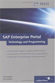 SAP Enterprise Portal by Arnd Goebel, Dirk Ritthaler