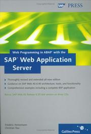 Cover of: Web Programming in ABAP with the SAP Web Application Server (2nd Edition) | Frederic Heinemann