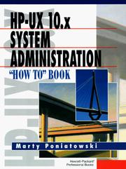 Cover of: HP-UX 10.x system administration: "how to" book