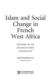 Cover of: Islam and social change in French West Africa by Sean Hanretta