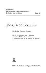 Cover of: Jöns Jacob Berzelius