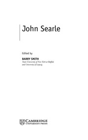 Cover of: John Searle by edited by Barry Smith.