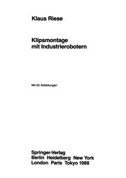 Cover of: Klipsmontage mit Industrierobotern