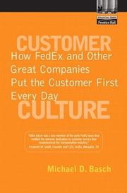 Cover of: Customer Culture | Michael D. Basch