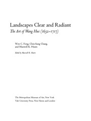 Cover of: Landscapes clear and radiant: the art of Wang Hui (1632-1717)