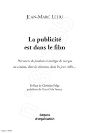 Cover of: La publicité est dans le film by Jean-Marc Lehu