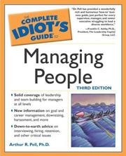 Cover of: The Complete Idiot's Guide to Managing People