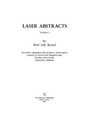 Cover of: Laser Abstracts | A. K. Kamal