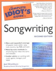 Cover of: The complete idiot's guide to songwriting