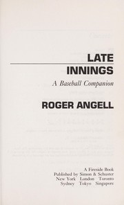 Cover of: Late Innings
