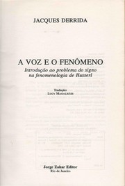 Cover of: La voix et le phénomène: introduction au problème du signe dans la phénoménologie de Husserl