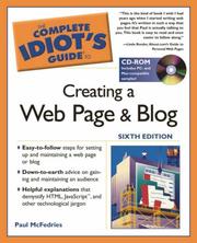 Cover of: The complete idiot's guide to creating a Web page and blog