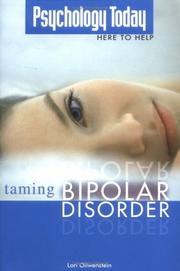 Cover of: Taming bipolar disorder by Lori Oliwenstein