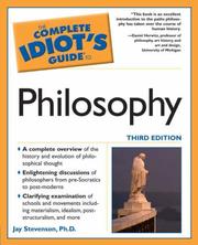 Cover of: The complete idiot's guide to philosophy by Jay Stevenson