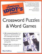Cover of: The Complete Idiot's Guide to Crossword Puzzles and Word Games