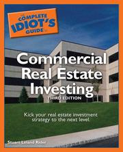 Cover of: The Complete Idiot's Guide to Commercial Real Estate Investing by Stuart Leland Rider