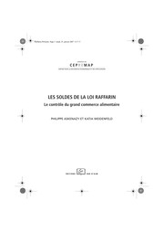 Cover of: Les soldes de la loi Raffarin: le contrôle du grand commerce alimentaire