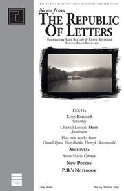 Cover of: News from the Republic of Letters by Keith Botsford