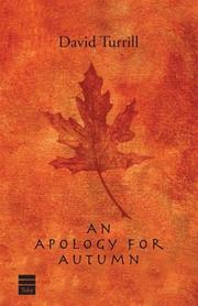 Cover of: An apology for autumn by David A. Turrill, Joseph Telushkin