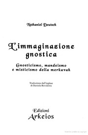 Cover of: L'immaginazione gnostica: gnosticismo, mandeismo e misticismo della merkavah