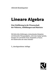 Cover of: Lineare Algebra: Eine Einführung in die Wissenschaft der Vektoren, Abbildungen und Matrizen