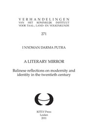 Cover of: A literary mirror. Balinese reflections on modernity and identity in the twentieth century by 