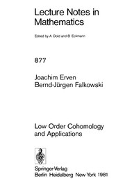 Cover of: Low order cohomology and applications | Joachim Erven