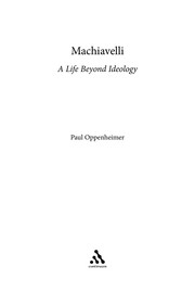 Cover of: Machiavelli: a life beyond ideology