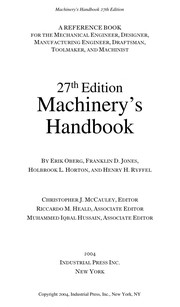 Cover of: Machinery's handbook by Erik Oberg